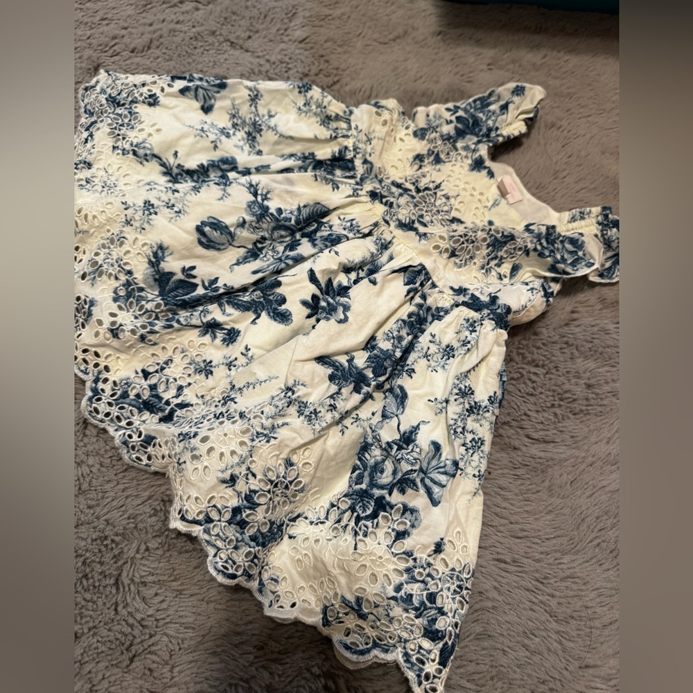 18-24 Gap LoveShackFancy Blue Floral Dress